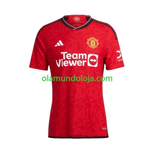 Camisola Manchester United Mulher Equipamento Primeiro 2023-2024 Manga Curta